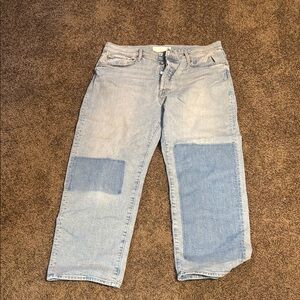 Light Blue Jeans with Patchwork